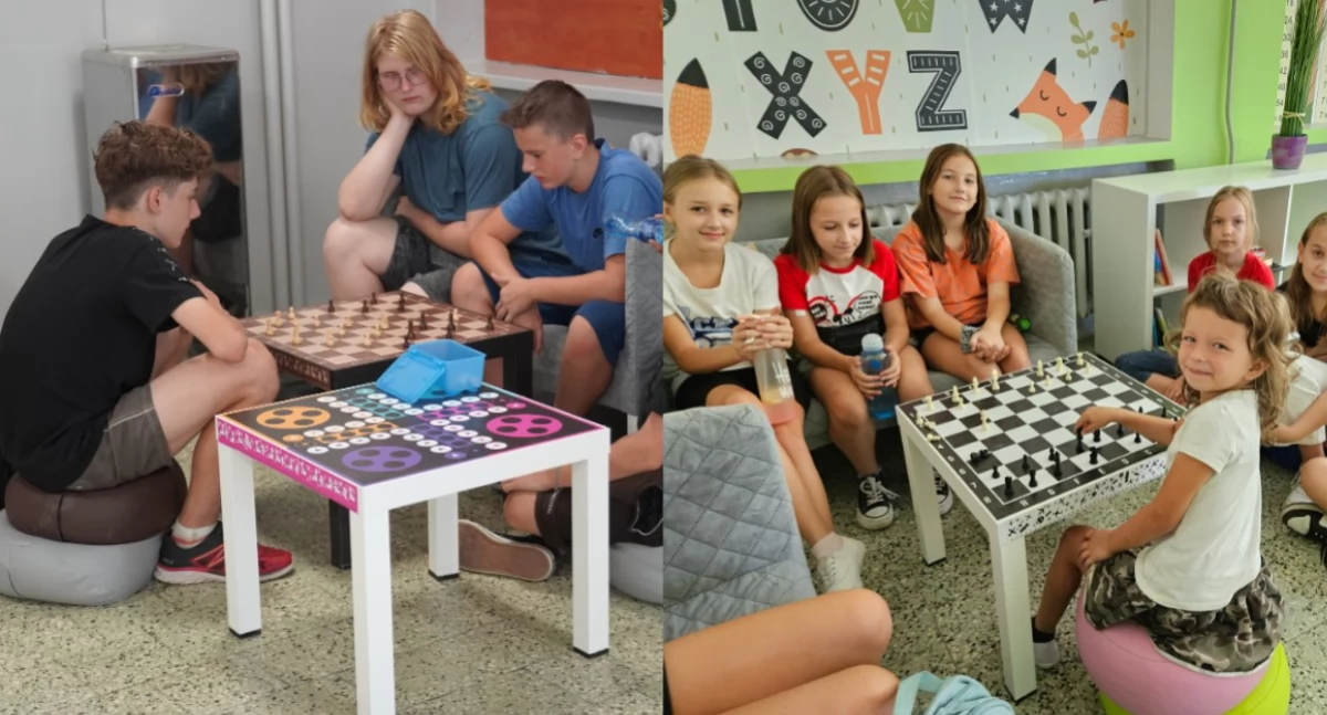 Na zdjęciu nowe przedmioty, które pojawiły się na szkolnych korytarzach w Skomlinie / Fot. Facebook / Szkoła Podstawowa w Skomlinie