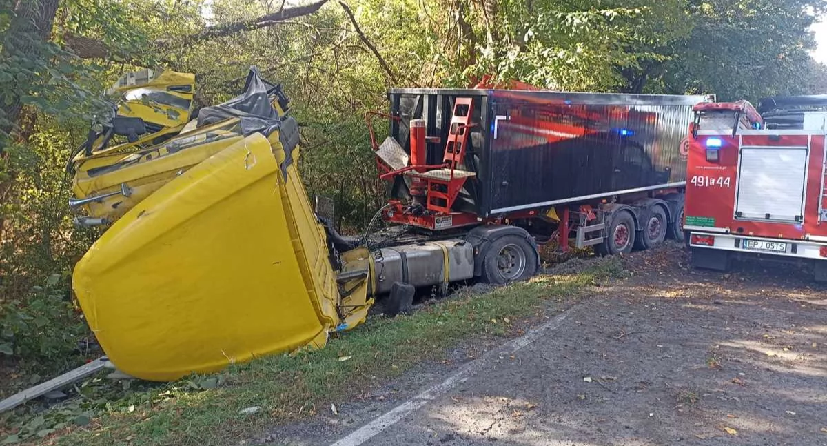 Na zdjęciu miejsce wypadku w Dylowie Rządowym / Fot. KPP Pajęczno