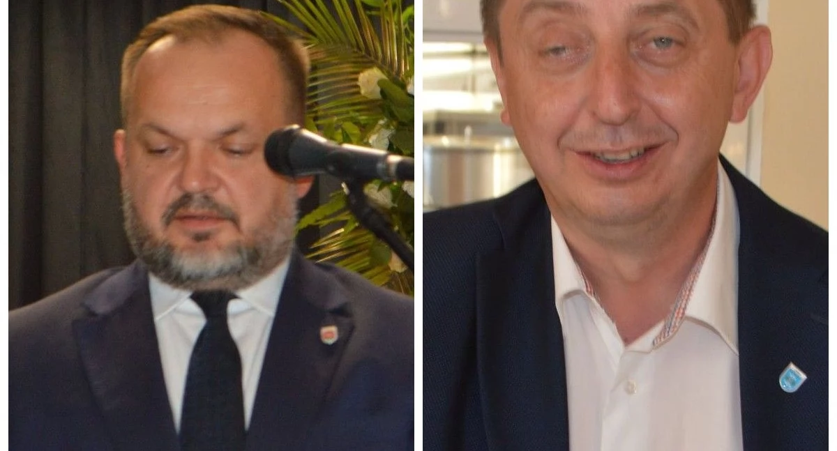 Od lewej: starosta Maciej Bryś i wójt Leszek Gierczyk/fot.: Ela Wodecka 