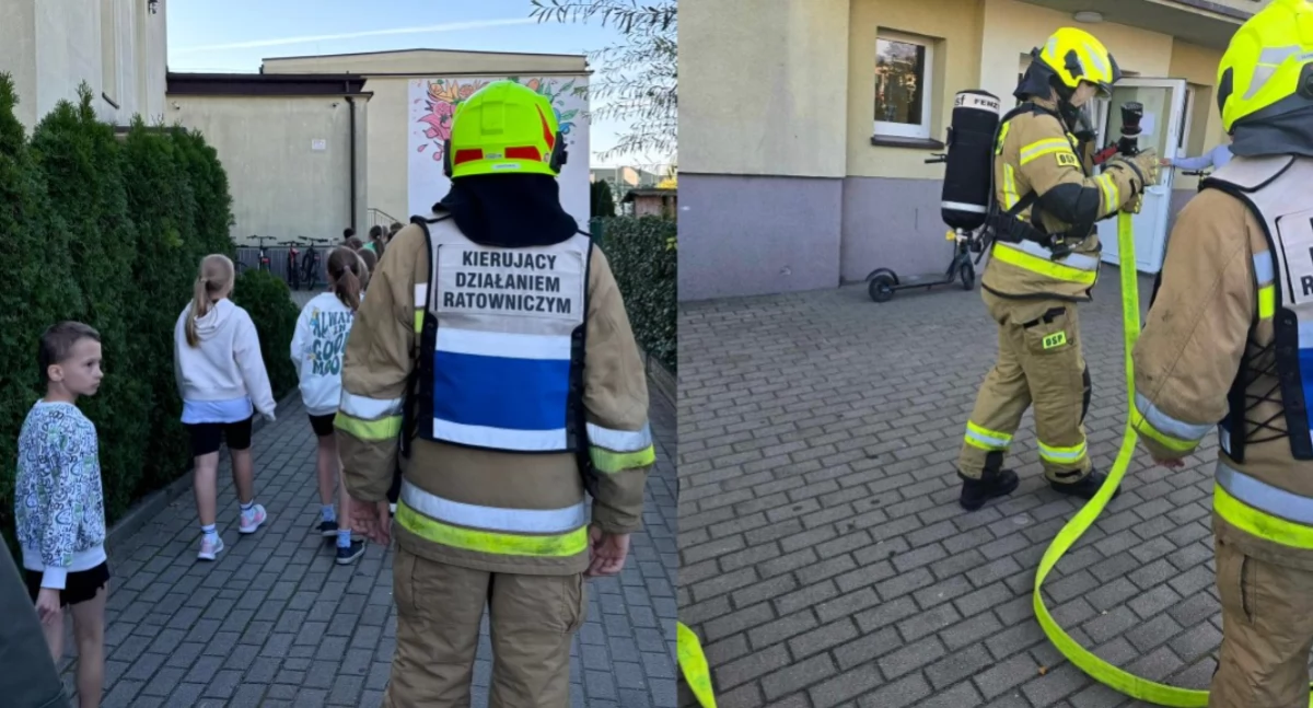 Na zdjęciu fragmenty akcji w szkole w Wieruszowie / Fot. KPP Wieruszów
