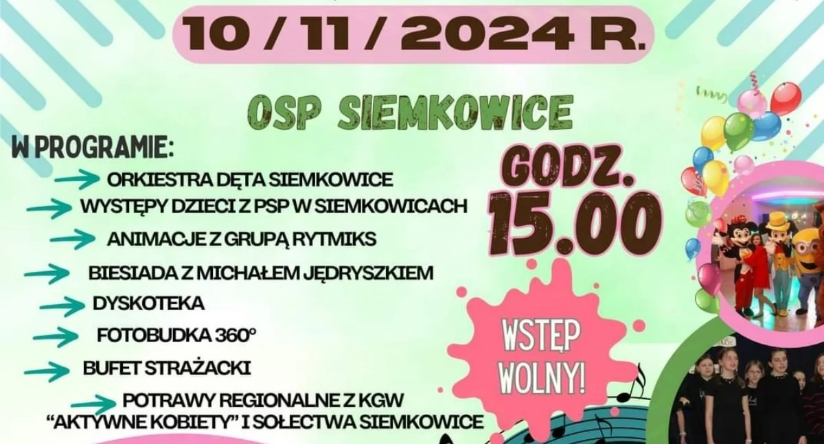 festyn, Biesiada Odpustowa Siemkowicach Zabawa koncerty atrakcje całych rodzin listopada! - zdjęcie, fotografia