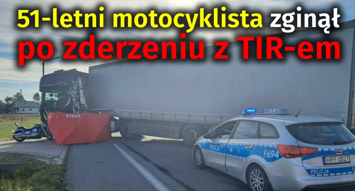 Zdjęcie z wypadku w Walichnowach / fot.: KPP Wieruszów
