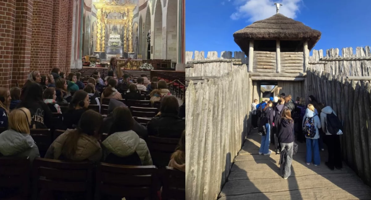 Na zdjęciu fragmenty wycieczki uczniów szkoły z Osjakowa / Fot. Facebook / Szkoła Podstawowa im. Powstańców Styczniowych w Osjakowie 