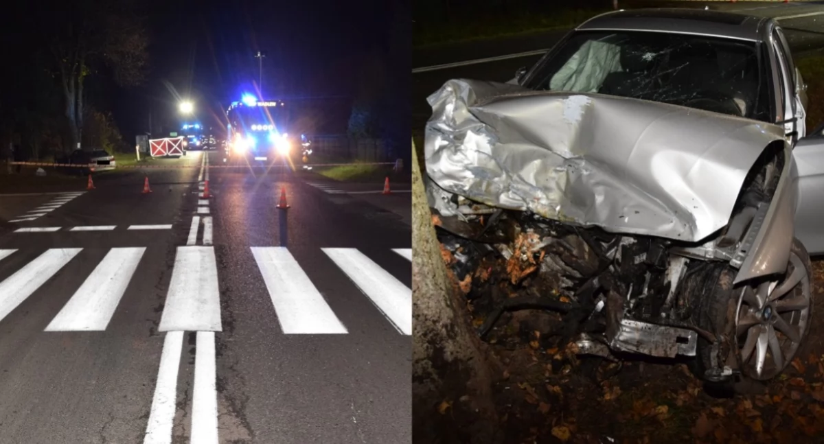 Na zdjęciu miejsce wypadku / Fot. KPP Bełchatów