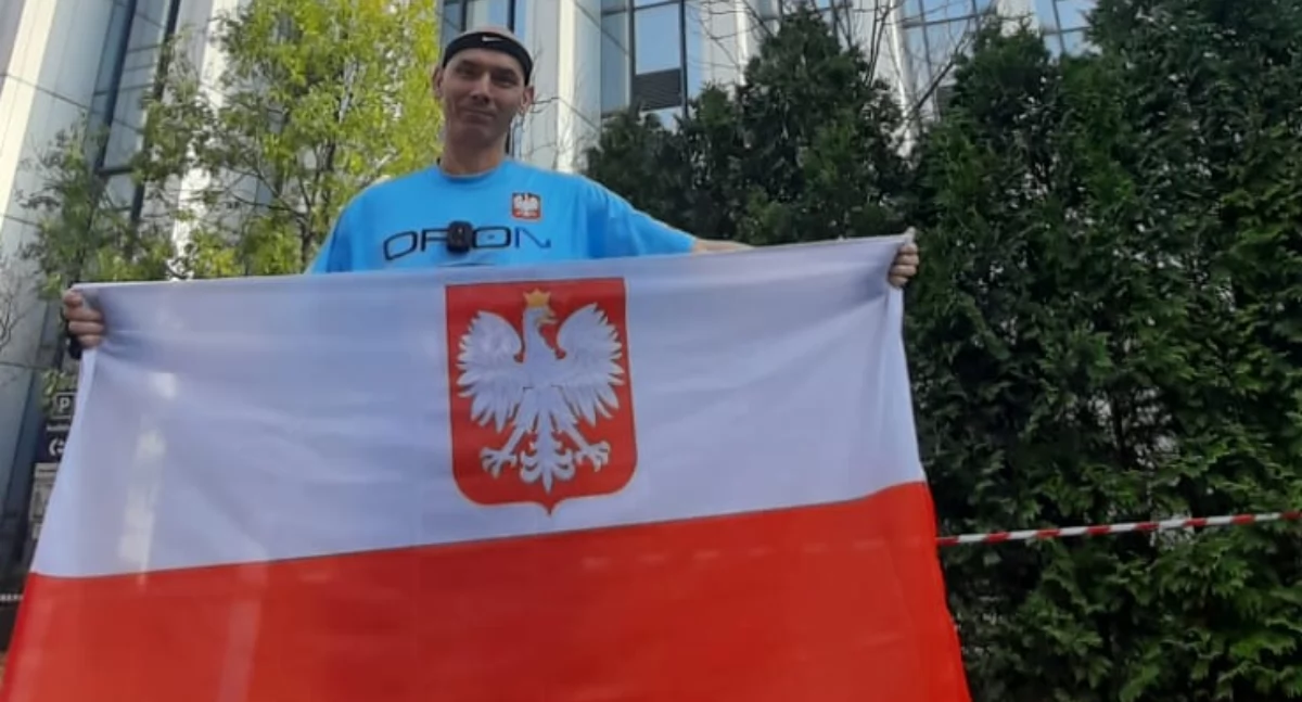 Na zdjęciu Marek Martyniak w niemieckim Chemnitz/fot. archiwum prywatne Marek Martyniak 