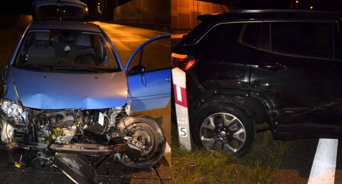 Na zdjęciu miejsce wypadku na trasie S8 / Fot. KPP Łask