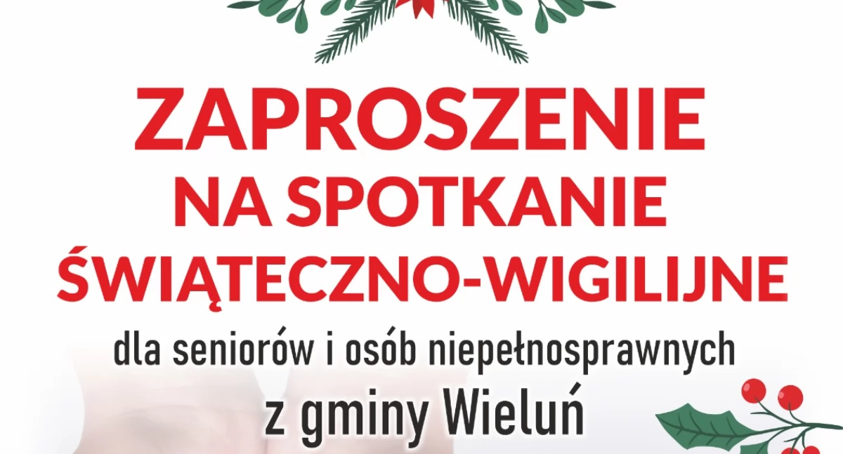 Na zdjęciu plakat promujący wieluńską wigilię/fot. Honorata Freus-Grzelak 