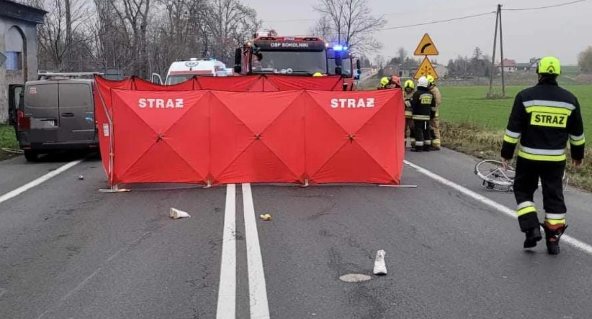 Na zdjęciu miejsce śmiertelnego wypadku w Walichnowach / fot.: KPP Wieruszów 