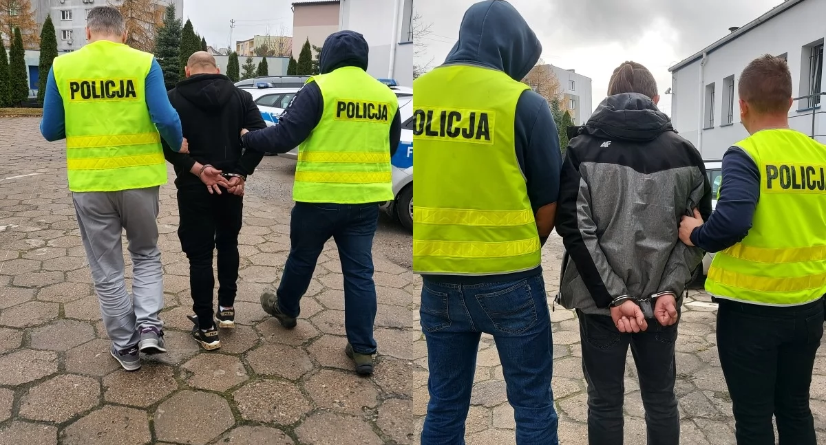 Na zdjęciu zatrzymani mężczyźni / Fot. KPP Bełchatów