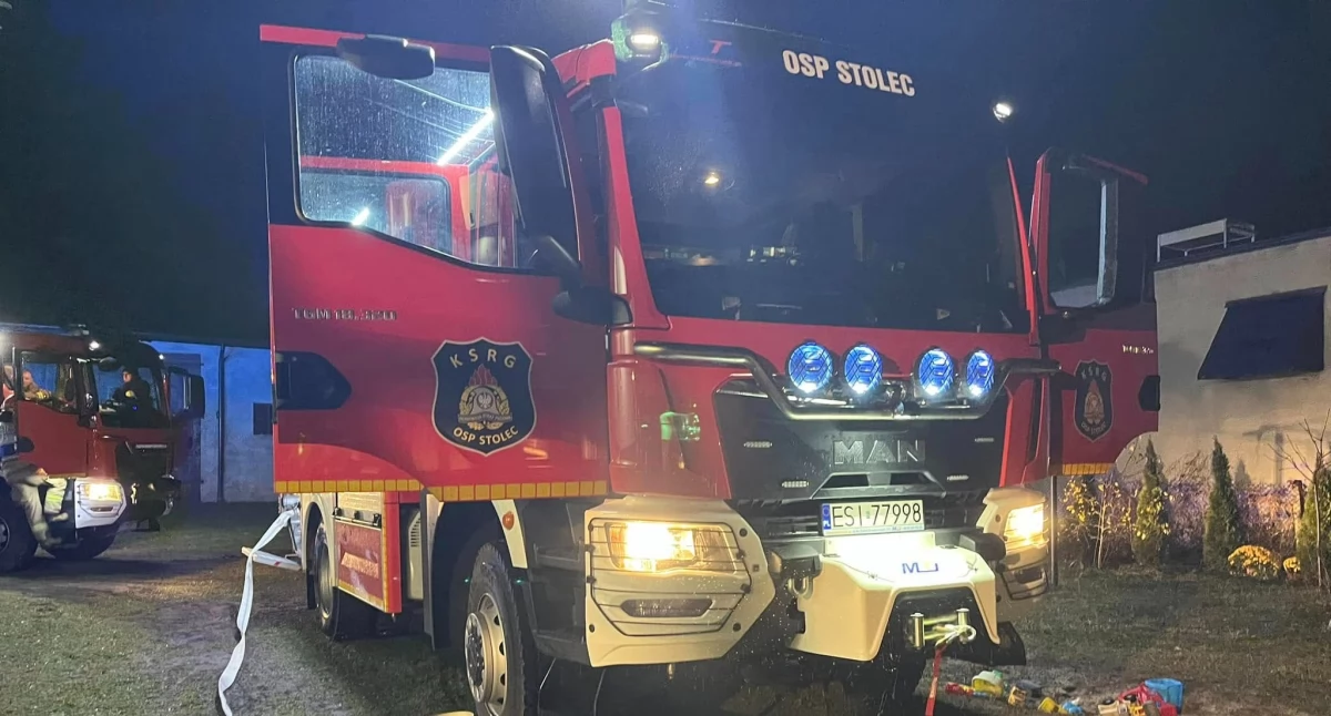Na zdjęciu interwencja OSP Stolec w Kamionce/fot.: OSP Stolec