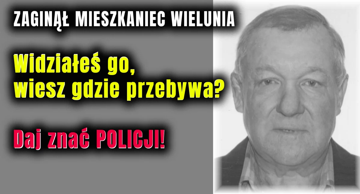 poszukiwani i zaginieni, Zaginął mieszkaniec Wielunia Zenon Soliński akcja poszukiwawcza - zdjęcie, fotografia