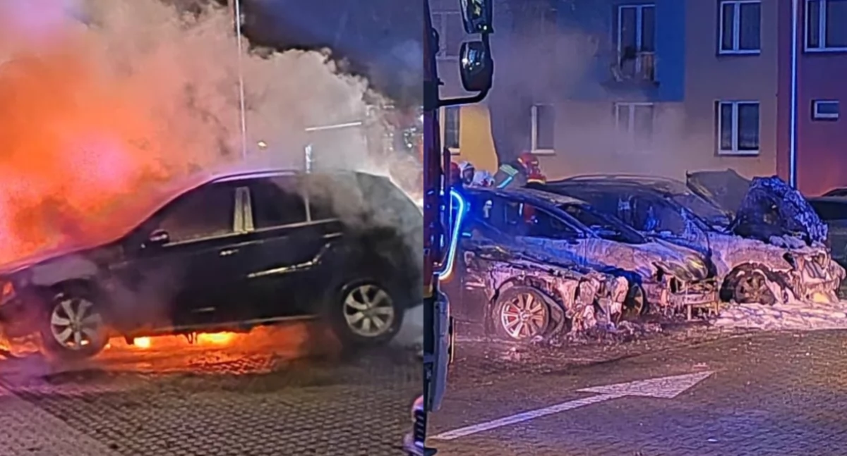 Na zdjęciu miejsce pożaru / Fot. Facebook / Ochotnicza Straż Pożarna w Sieradzu