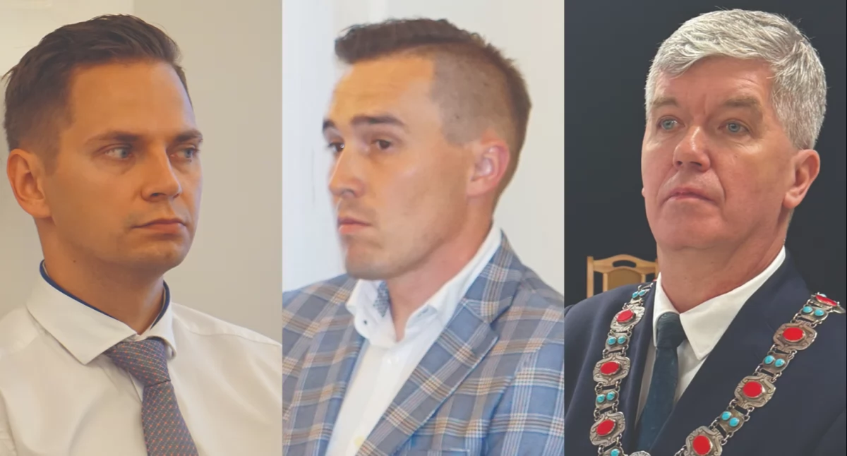 Oni nie chcą już pracować dla Pawła Okrasy. Od lewej: Bartosz Skupień, Michał Janik i Arkadiusz Skupień