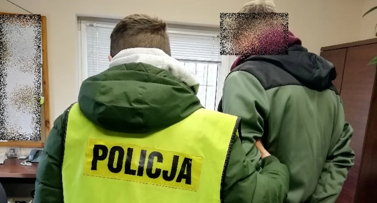 Na zdjęciu zatrzymany 33-latek / Fot. KPP Sieradz