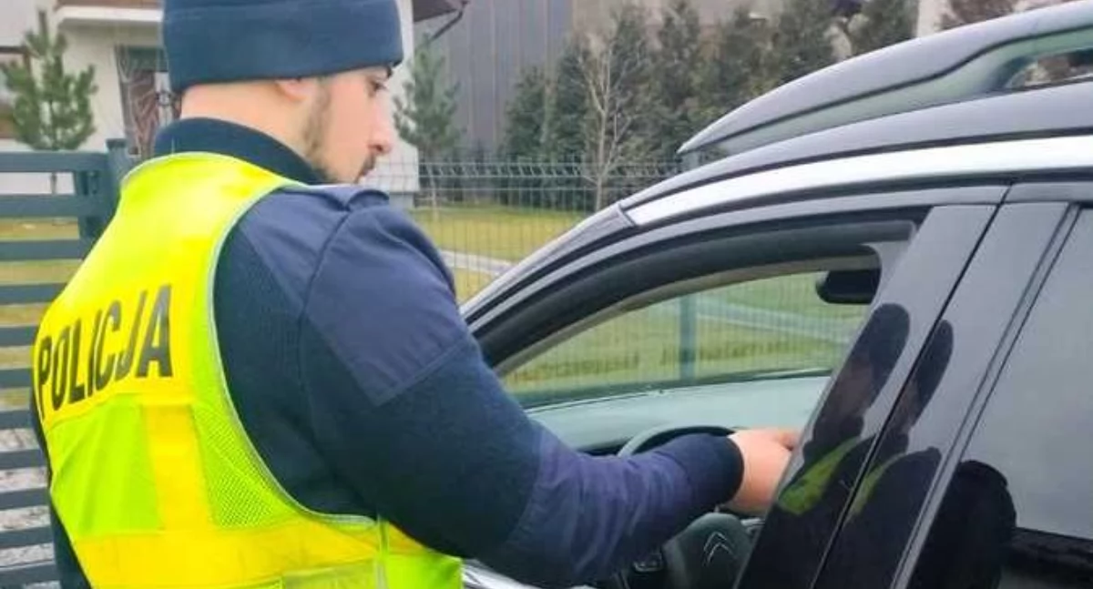 Na zdjęciu fragment kontroli trzeźwości / Fot. KPP Wieruszów