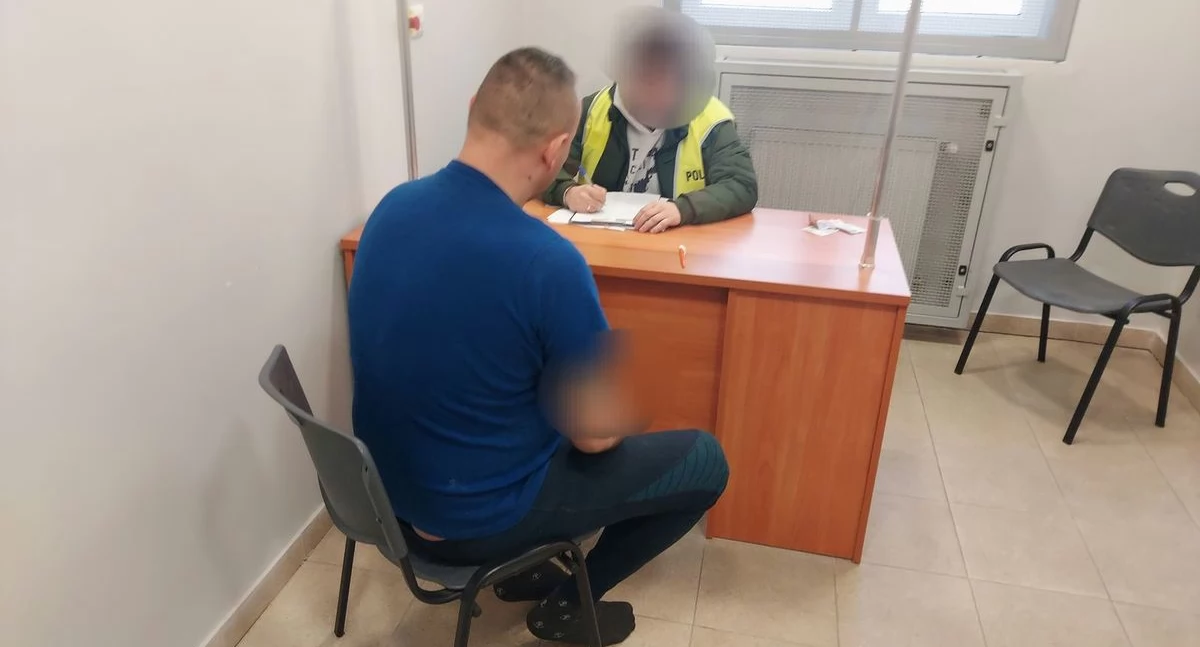 Na zdjęciu zatrzymany mieszkaniec powiatu sieradzkiego / Fot. KPP Sieradz