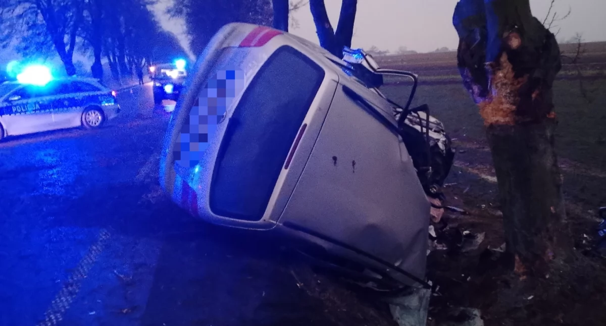 Na zdjęciu miejsce śmiertelnego wypadku / Fot. Facebook / OSP Warta 