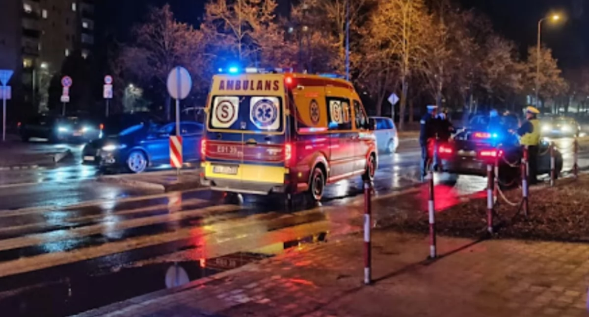 Na zdjęciu miejsce wypadku w Sieradzu / Fot. KPP Sieradz 
