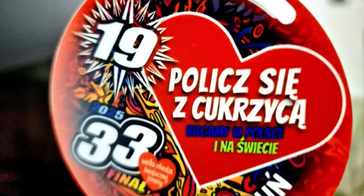 Na zdjęciu pamiątkowy medal dla uczestników 19. biegu - „Policz się z cukrzycą