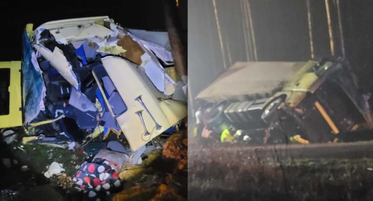Na zdjęciu miejsce tragicznego wypadku w powiecie wieruszowskim / Fot. KPP Wieruszów