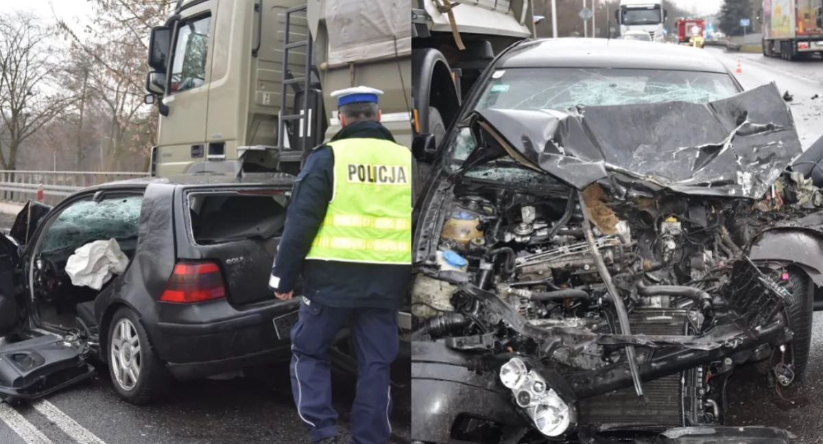 Na zdjęciu miejsce wypadku w Sieradzu / Fot. KPP Sieradz