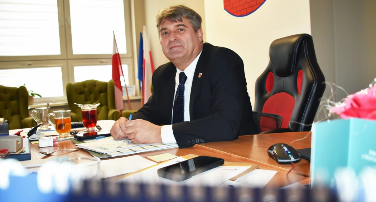Na zdjęciu wójt gminy Kiełczygłów Mariusz Mielczarek/fot.: Sławomir Rajch