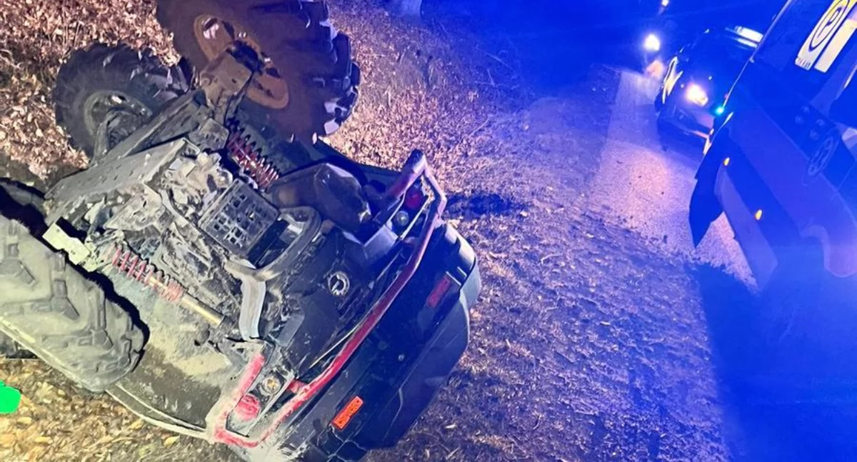 Na zdjęciu miejsce wypadku w Józefowie / Fot. KPP Wieruszów