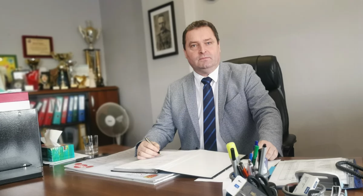 Na zdjęciu Rafał Drab, burmistrz Miasta i Gminy Działoszyn / fot.: Sławomir Rajch