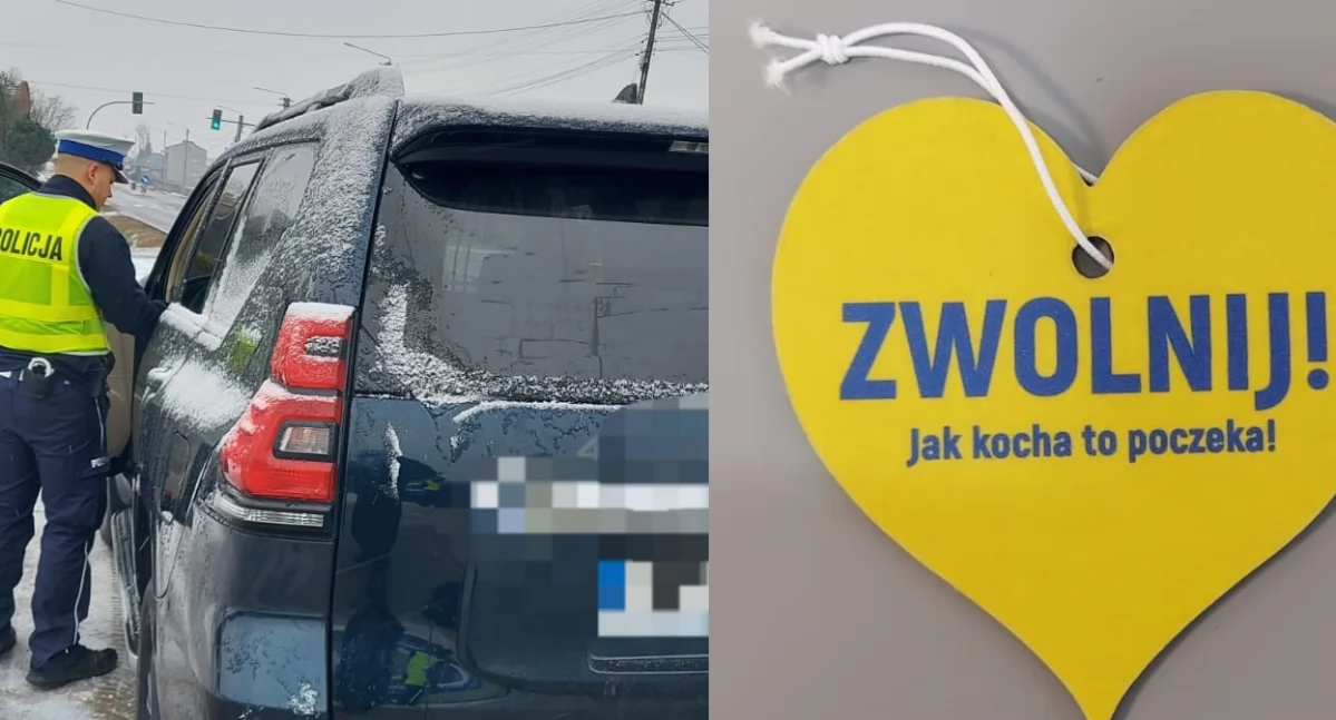 służby w akcji, kocha poczeka Pachnąca akcja walentynkowa wieruszowskich policjantów - zdjęcie, fotografia