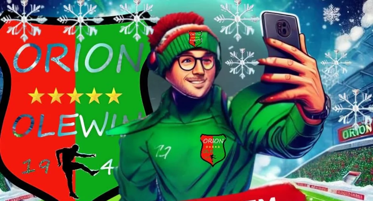 Na zdjęciu plakat promujący konkurs z Orionem Olewina/fot. LKS Orion Olewin 