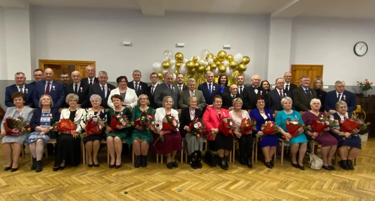 Zdjęcie z jubileuszu 50-lecia i 60-lecia Małżeństw w gminie Ostrówek/fot.: Iwona Augustyniak