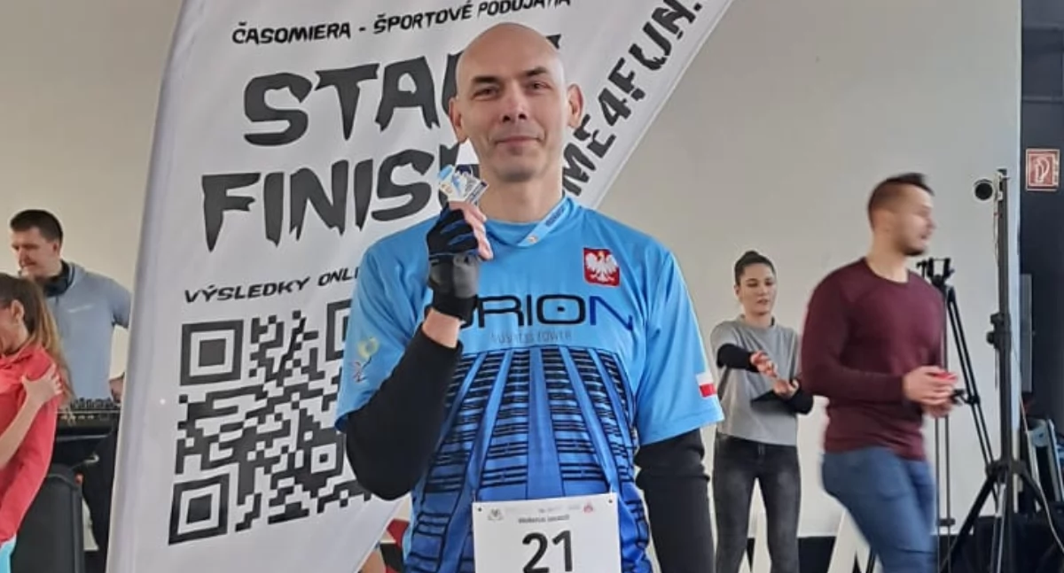 Na zdjęciu Marek Martyniak, już po starcie w słowackich Koszycach/fot. archiwum prywatne Marek Martyniak 