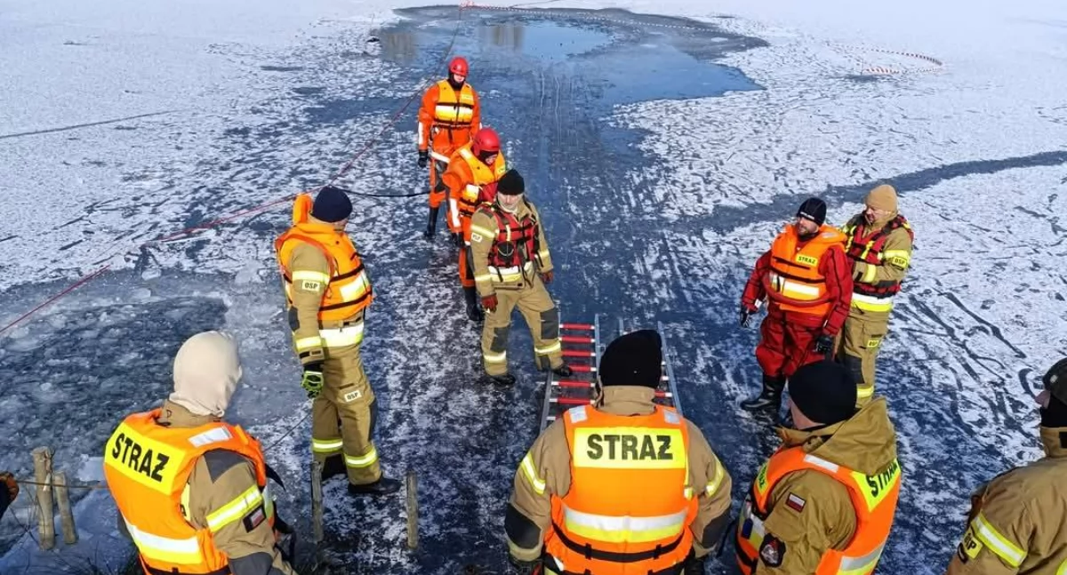 Zdjęcie z ćwiczeń strażackich w Pietrzyków / fot.: PSP w Pajęcznie