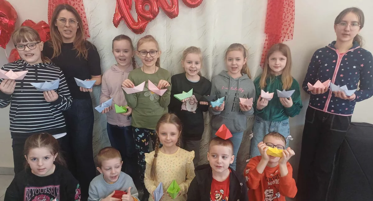 Zdjęcia z zajęć z origami w Pątnowie / fot.: Elżbieta Mizak
