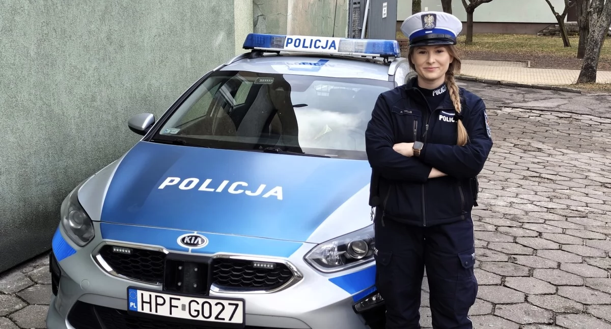 Na zdjęciu st. post. Paulina Tyluś z łaskiej komendy, która zatrzymała złodzieja na gorącym uczynku / Fot. KPP Łask