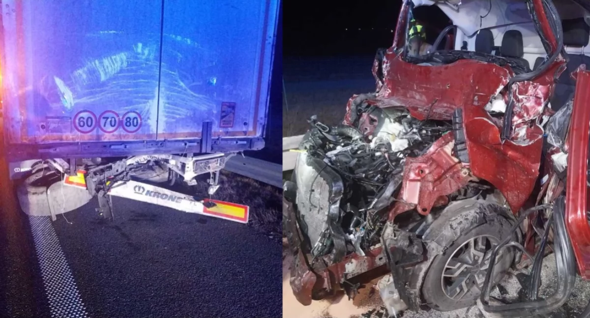 Na zdjęciu miejsce zdarzenia na trasie S8 / Fot. KPP Wieruszów