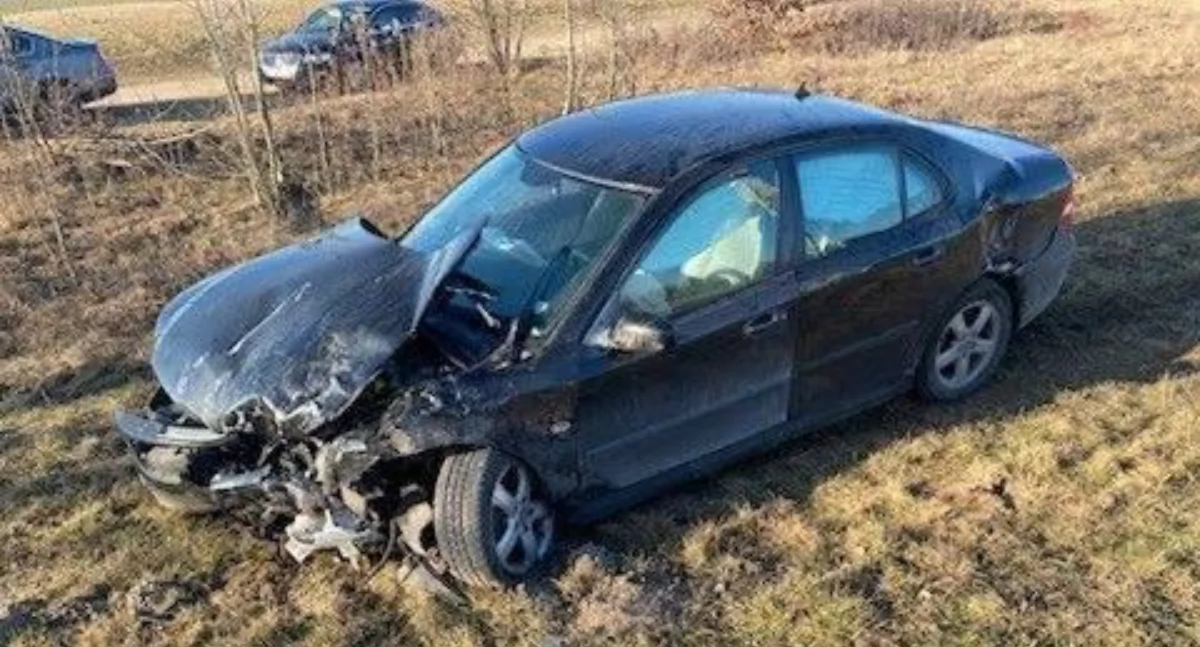 Zdjęcie z miejsca wypadku/ fot.: OSP KSRG Rząśnia