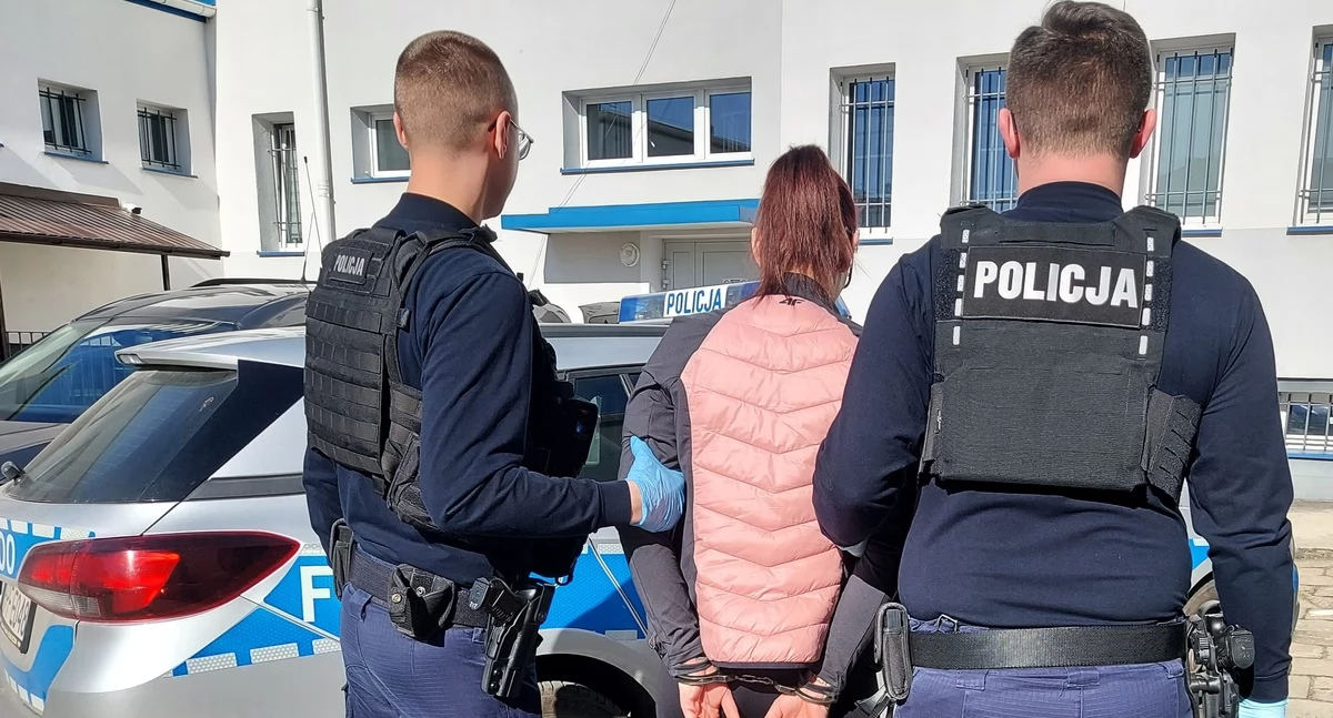Na zdjęciu zatrzymana 27-latka / Fot. KPP Bełchatów