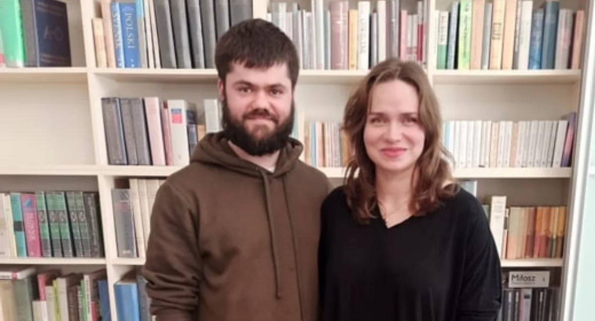 Na zdjęciu Zuzanna i Mateusz Dydyna na spotkaniu autorskim w Miejskiej i Gminnej Bibliotece Publicznej w Wieluniu / fot.: MiGBP w Wieluniu
