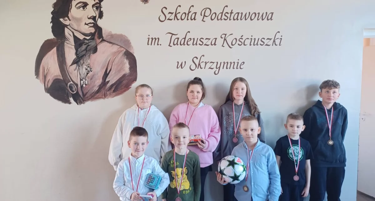 Na zdjęciu uczniowie ze Szkoły Podstawowej im. Tadeusza Kościuszki w Skrzynnie / fot.: SP w Skrzynnie