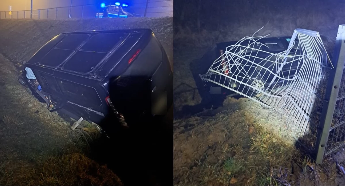 Na zdjęciu miejsce kolizji w Wieruszowie / Fot. KPP Wieruszów