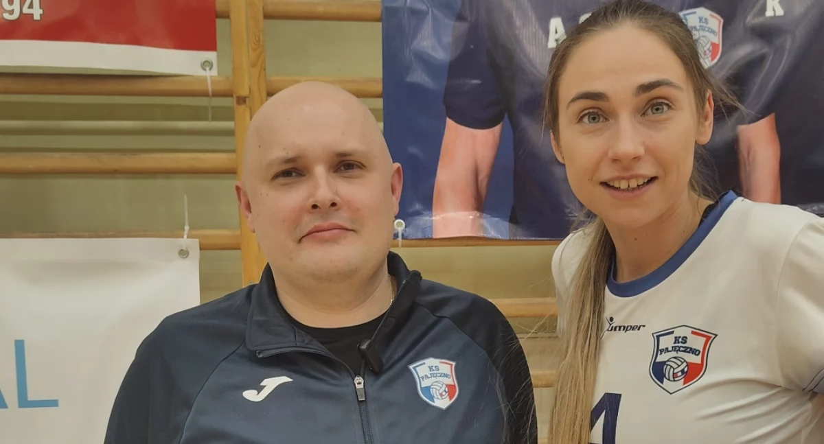 Na zdjęciu prezes Klubu Sportowego Pajęczno - Jakub Kardyński oraz kapitan drużyny Anna Maziakowska/fot. Łukasz Płuciennik (wszystkie)