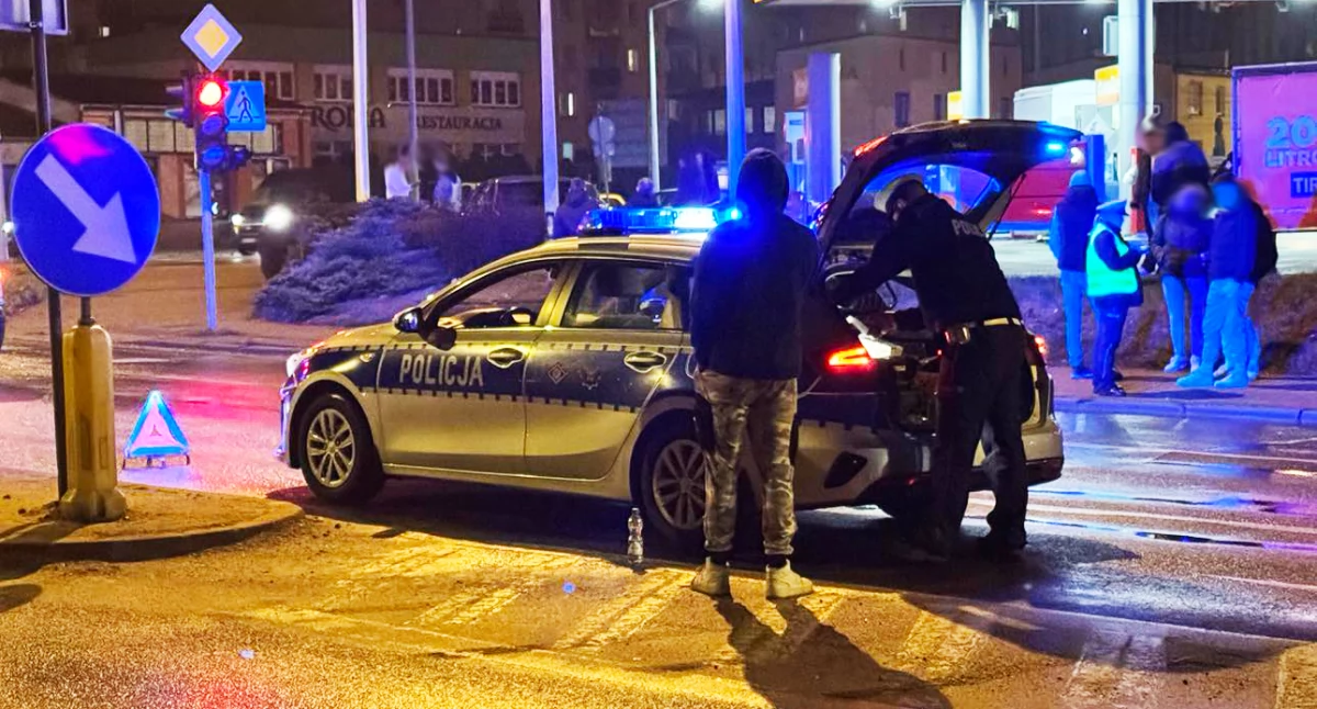 Zdjęcia z wypadku na ul. Głowackiego w Wieluniu / fot.: Sławomir Rajch