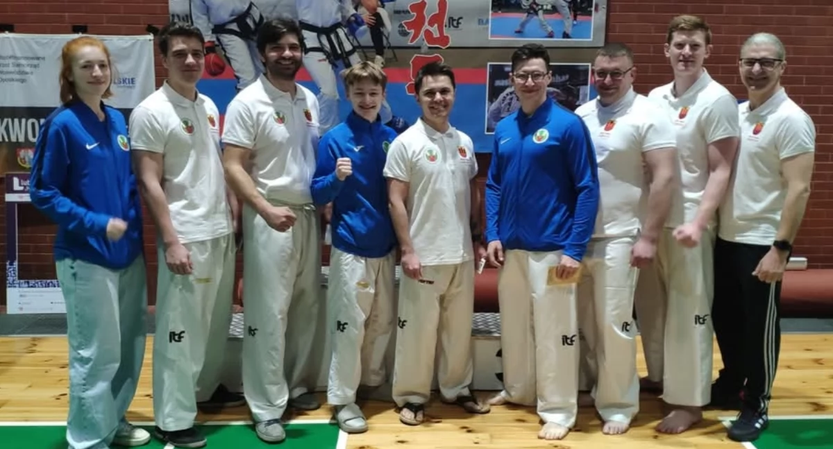 Na zdjęciu drużyna LKS Victoria Taekwon-do Działoszyn biorąca udział w Mistrzostwach Polski Taekwon-do ITF, które rozgrywano w Głubczycach, w dniach 20-23 marca./fot. LKS Victoria Taekwon-do Działoszyn 