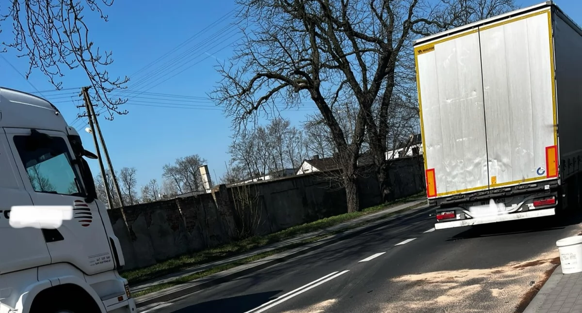 Zdjęcie z kolizji w Czarnożyłach / fot.: OSP Czarnożyły