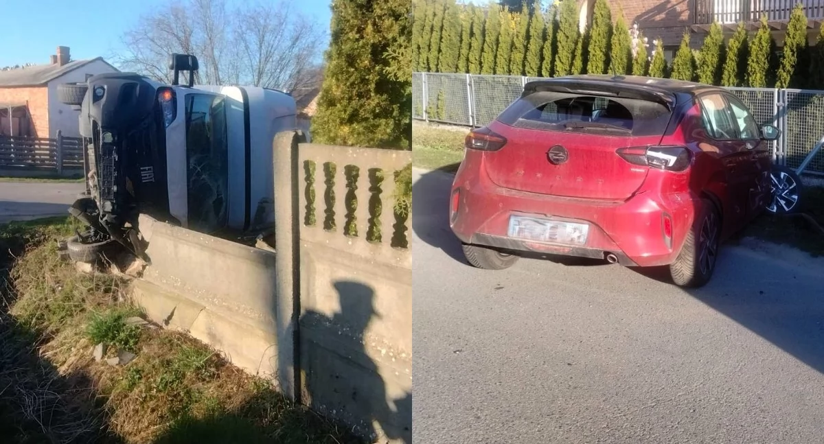 Na zdjęciu miejsce wypadku w Dąbrowie Widawskiej / Fot. KPP Łask