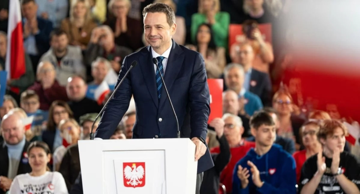 polityka, Dziś Wielunia przyjedzie Rafał Trzaskowski prezydent Warszawy kandydat prezydenta - zdjęcie, fotografia