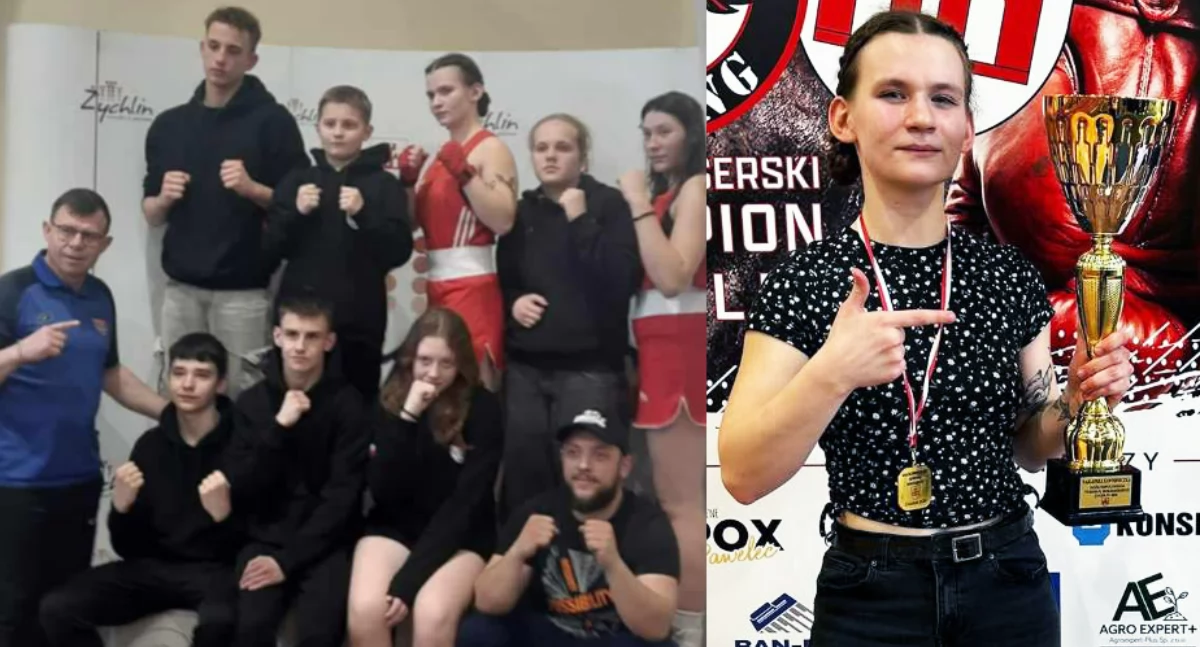 Na zdjęciach Julia Różycka bokserka z Kruplina Piaski w gminie Nowa Brzeźnica / fot.: Klub Bokserski Champion Nowa Brzeźnica