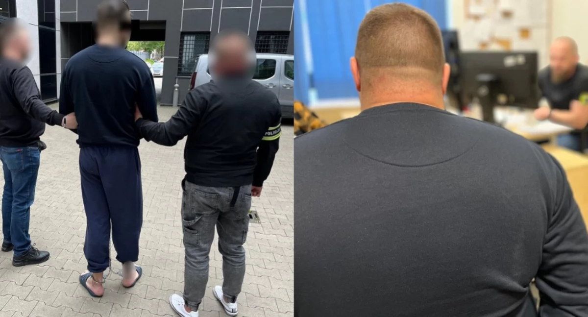 Na zdjęciu zatrzymani mężczyźni / Fot. KMP Łódź