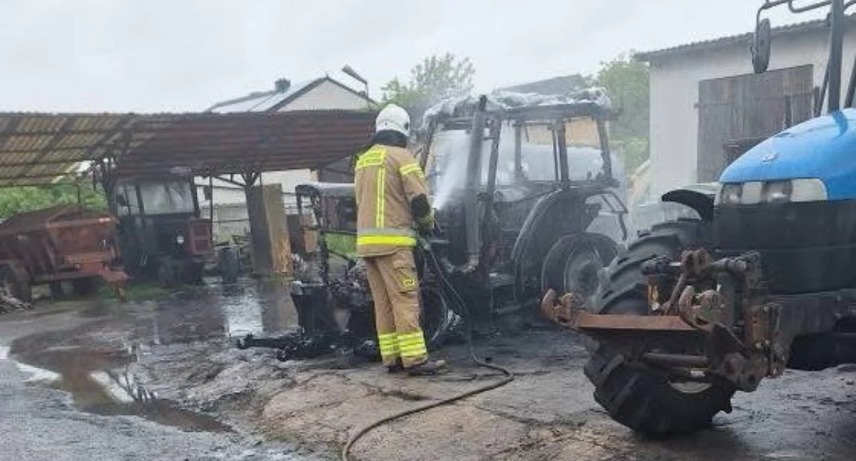 Zdjęcie z miejsca zdarzenia/fot.: OSP KSRG Chorzew